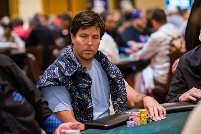 Day 1b chip leader Maxwell Young