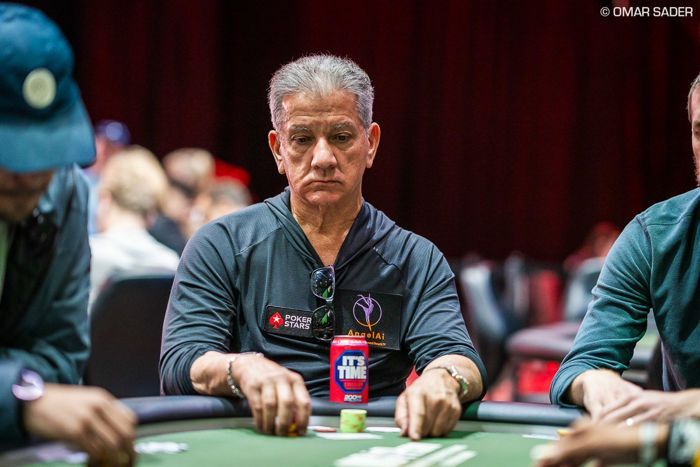 Bruce Buffer playing the $50,000 High Roller